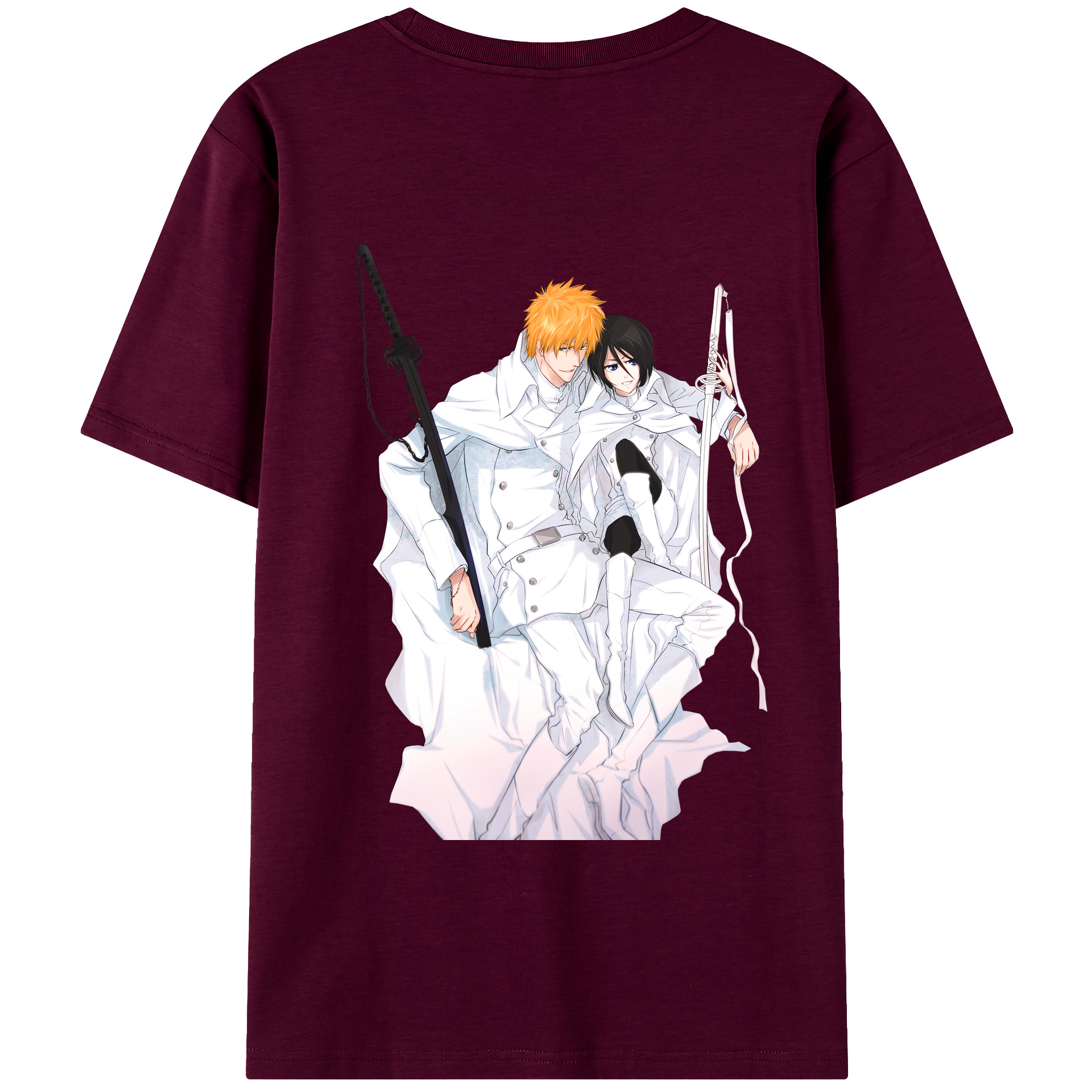 （画像用） ブリーチ 黒崎一護（くろさき いちご）BLEACH Kurosaki Ichigo レディース半袖Tシャツ(バックプリント)